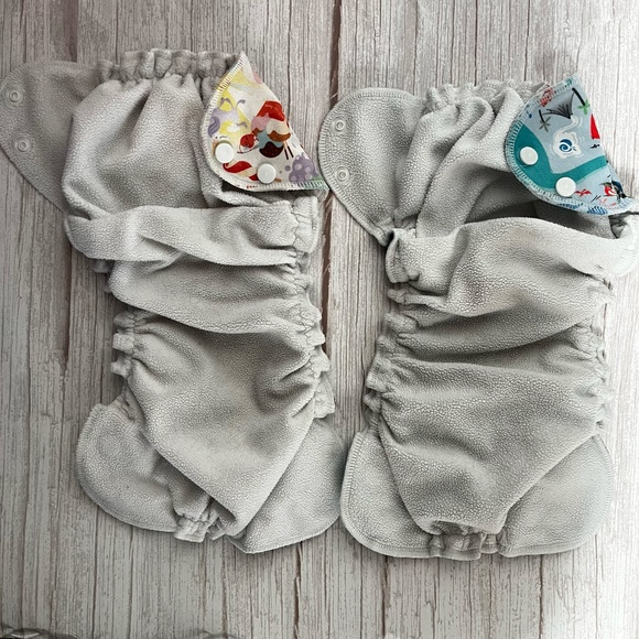 ONE SIZE AppleCheeks Apple Cheeks Cloth Diaper Covers Fit 6-35 Pounds - Lot 6 - Picture 3 of 5